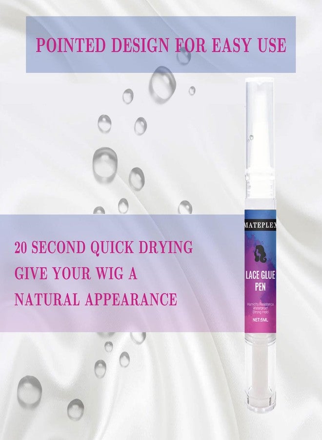 Mateplex Lace Wig Glue Pen Portable & Precise Lace Glue Pen for Invisible Hairline Extreme Hold & Waterproof & Non-Toxic（5 ml） - Image 3